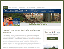 Tablet Screenshot of cornerstonelandsurvey.com